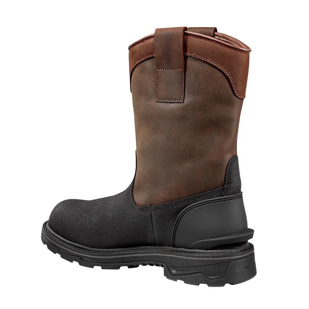 11" Ironwood Alloy-Toe Waterproof Insulated Wellington Pull-On Work Boot Dark Brown/Black