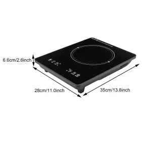 1800W Portable Electric Induction Cooktop Stove Hotplate Cooker Durable Kitchen