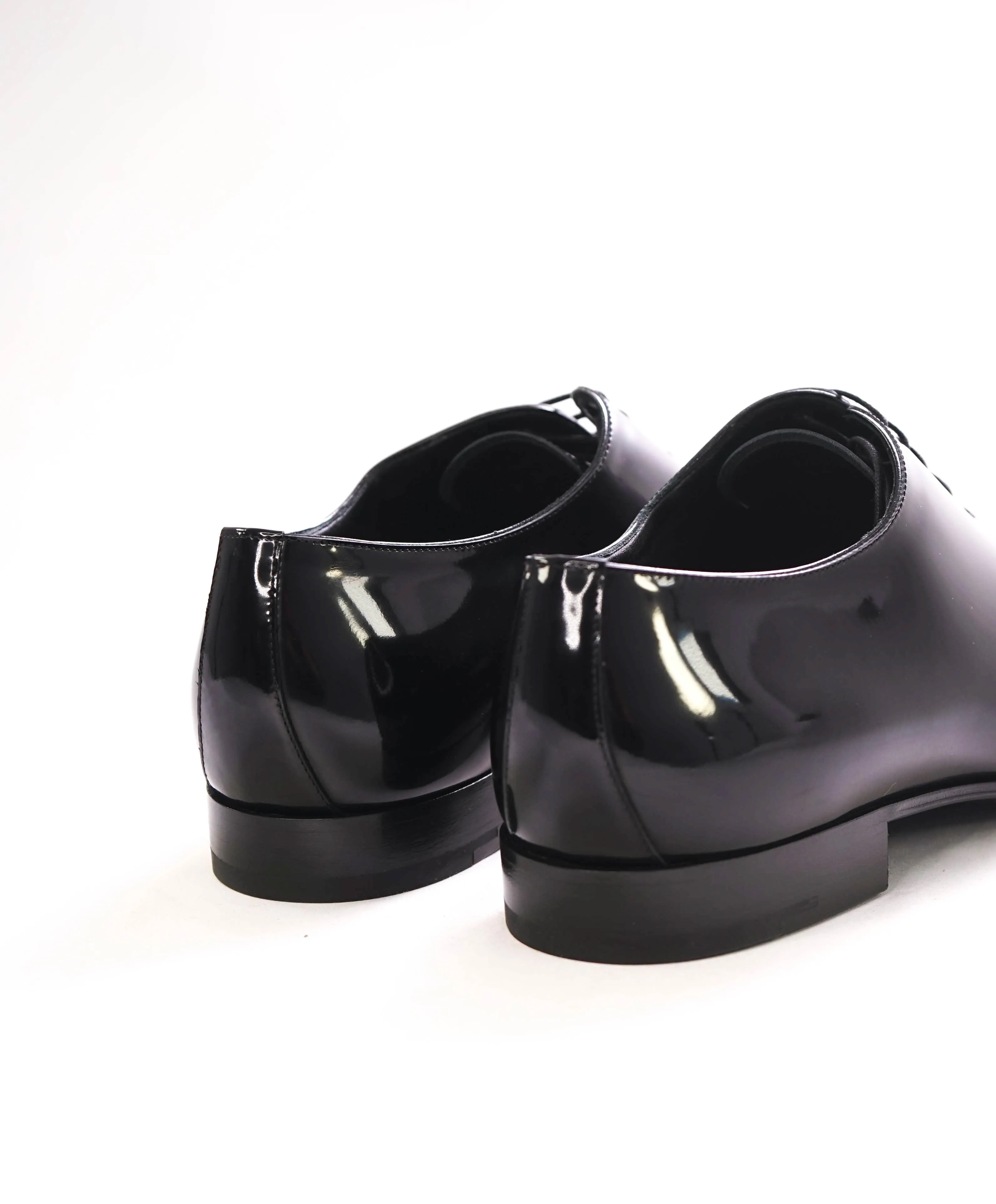 $890 ERMENEGILDO ZEGNA - Monte Carlo Black Patent Leather Oxfords - 11 US