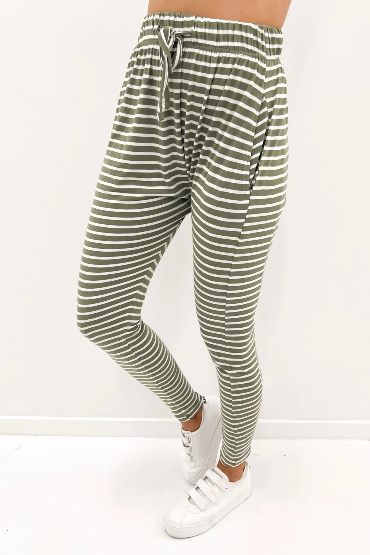 Abi Stripe Pant Khaki