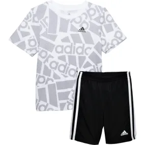 Adidas Big Boy's Logo Graphic Print Active T-Shirt and Shorts Set