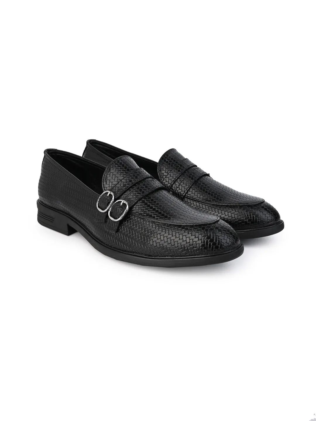 Alberto Torresi Palermo Black Men's Double Monk Strap Shoes