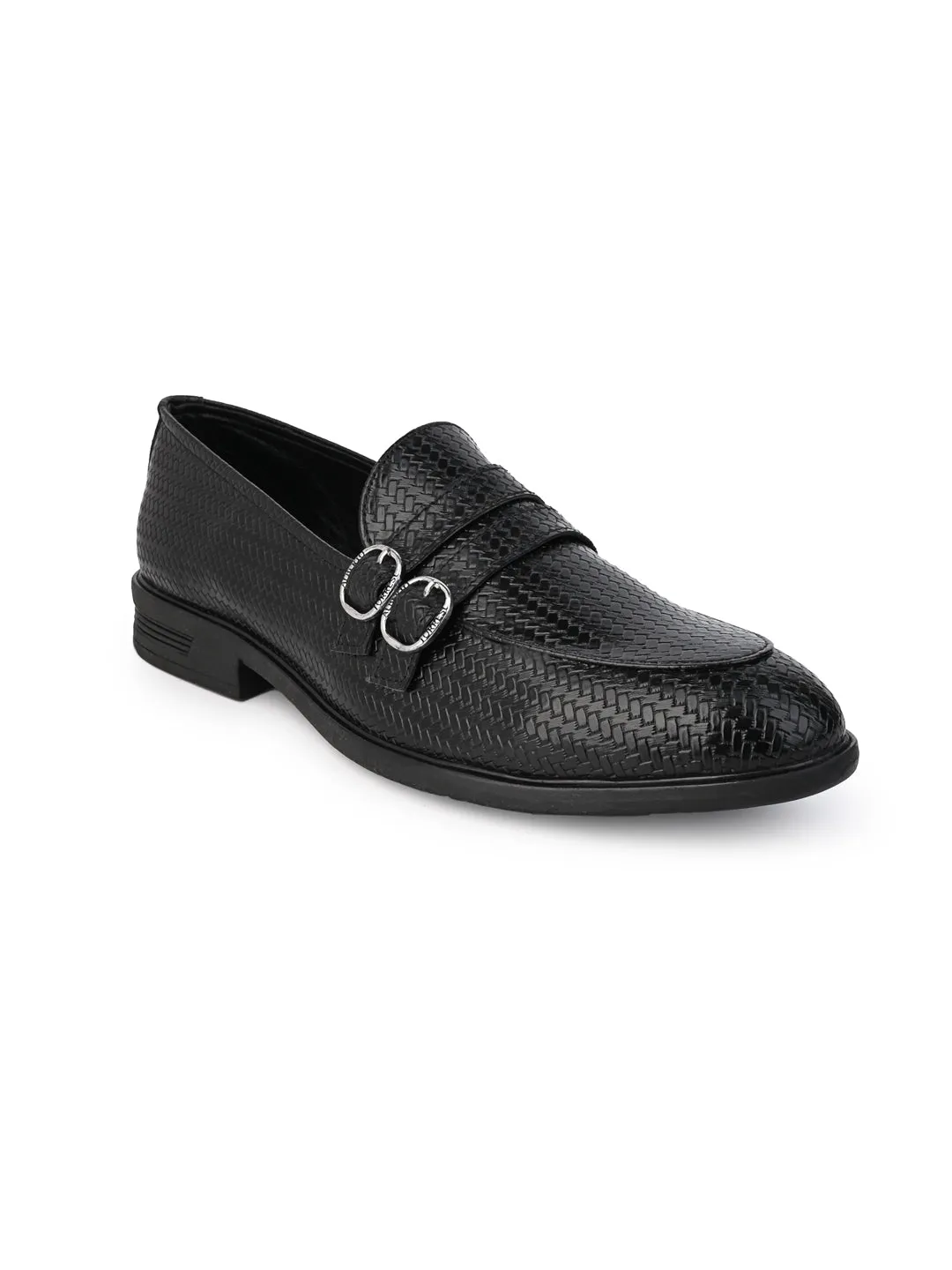 Alberto Torresi Palermo Black Men's Double Monk Strap Shoes