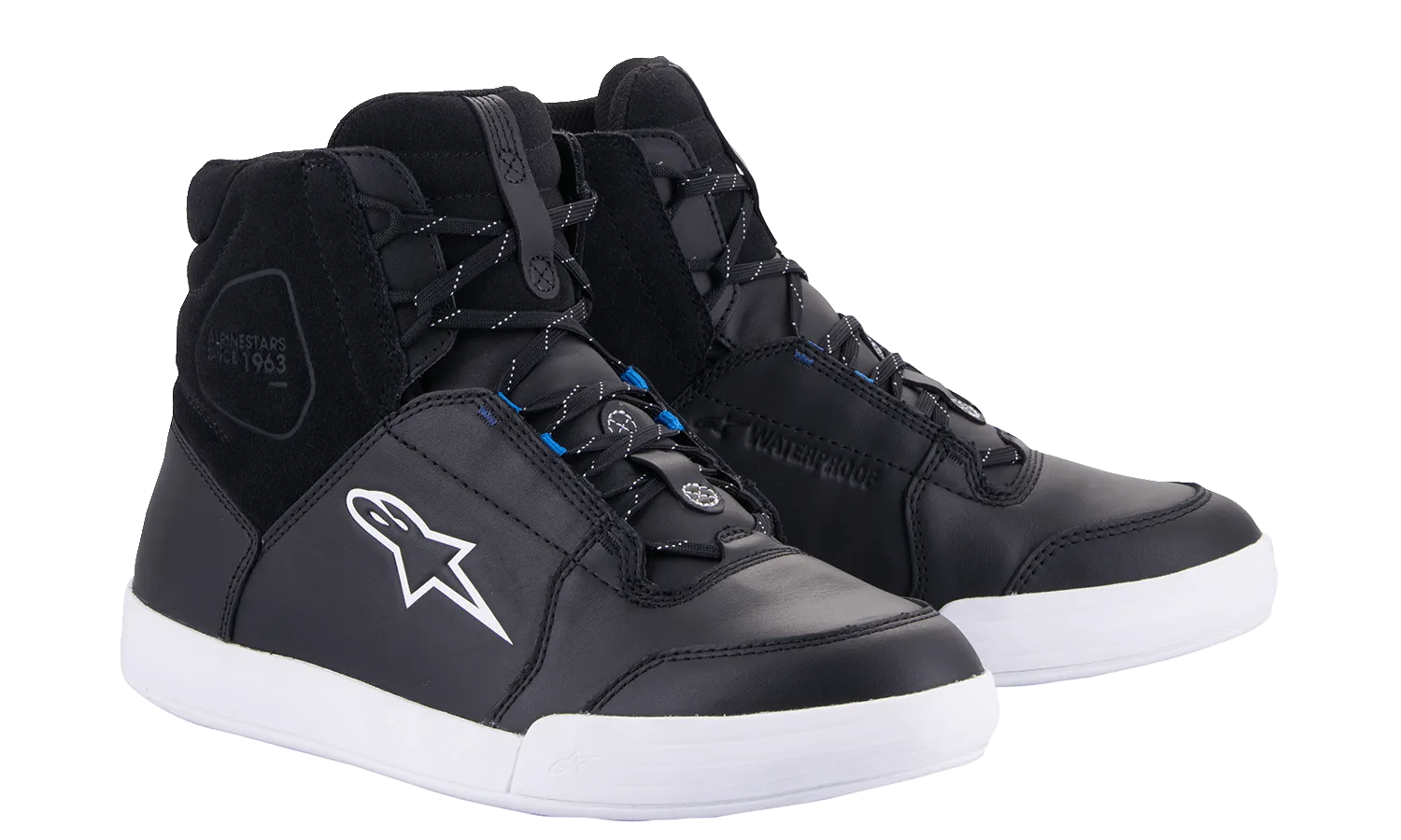 ALPINESTARS Chrome Shoes - Waterproof - Black/White - US 8 2543123-157-8