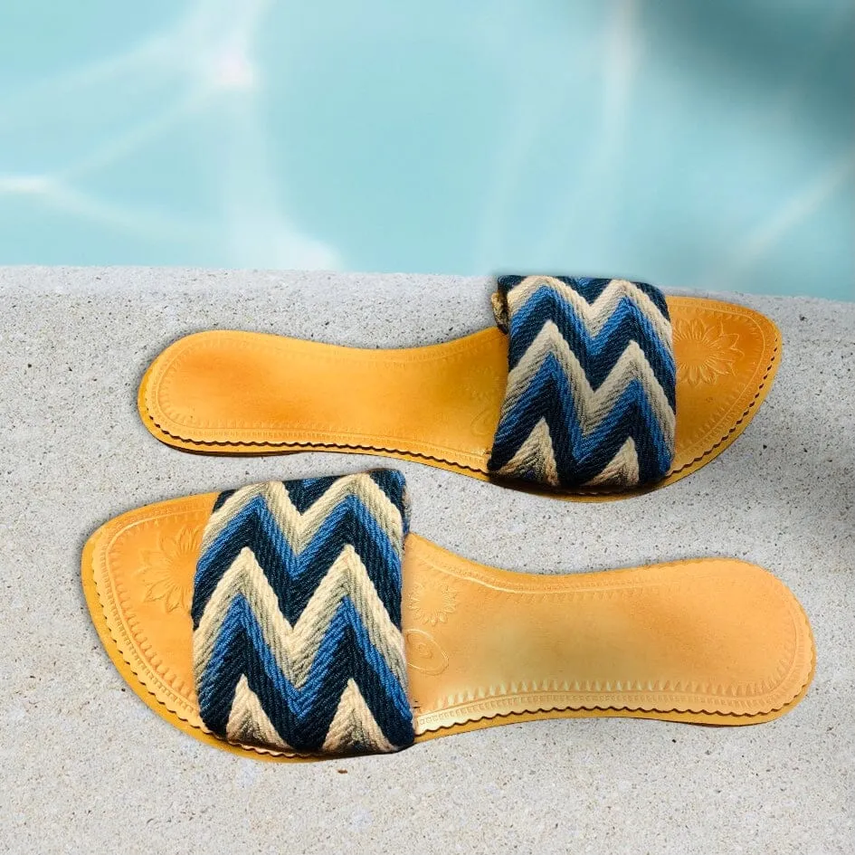 Azula Summer Sandals -  Blue Slides