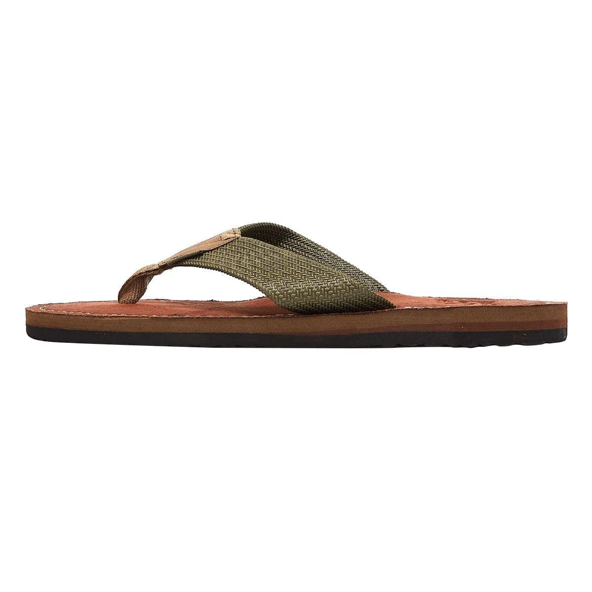 Barbour Toeman Mens Olive Flip Flops