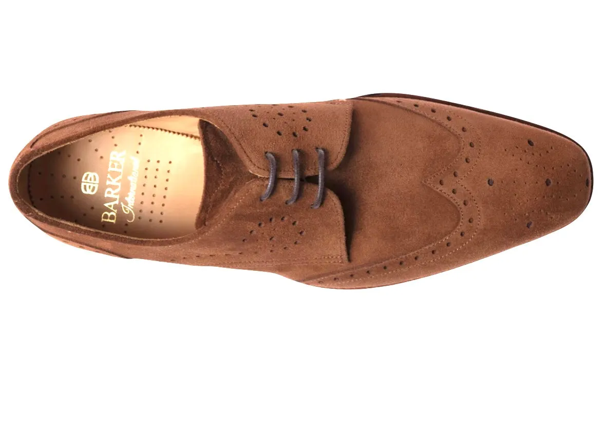 Barker George Men's Suede Lace Up Brogue