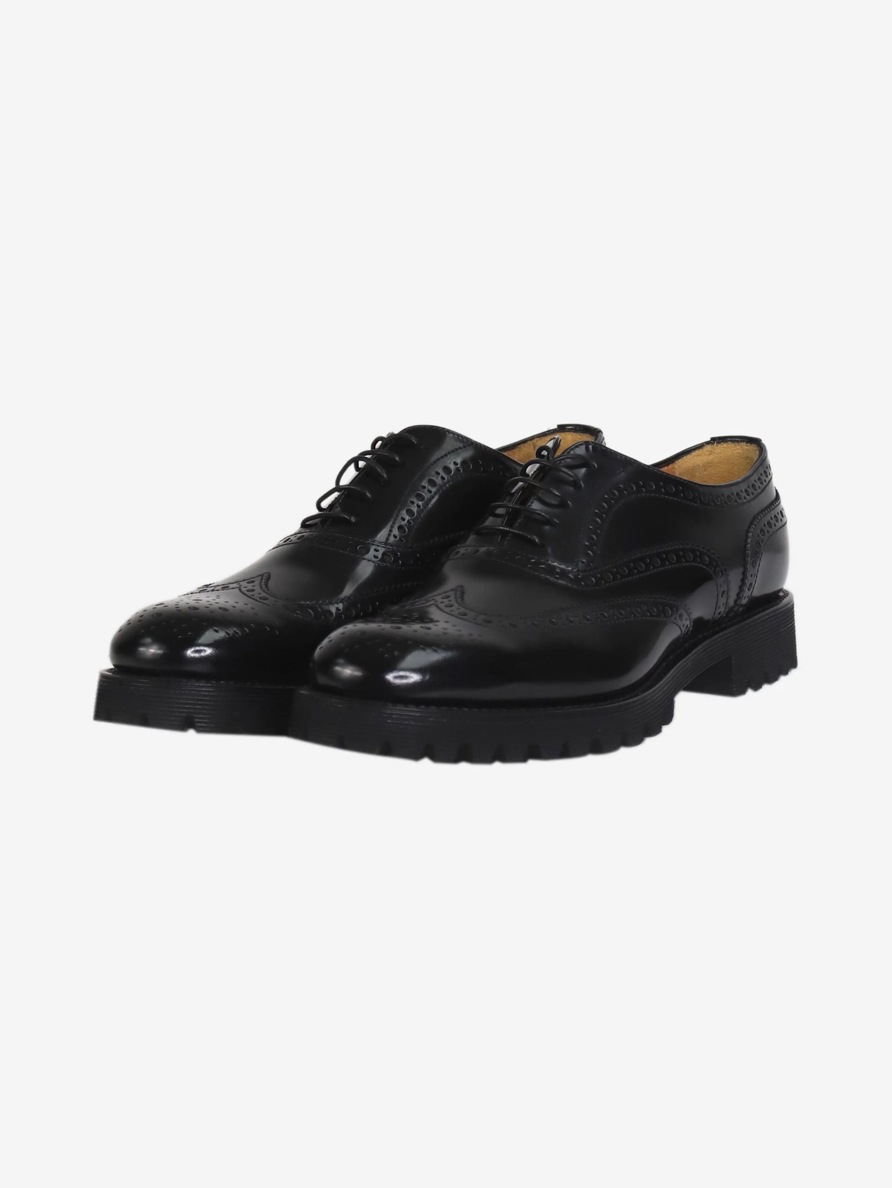 Black Oxford brogue shoes - size EU 40 (UK 7)