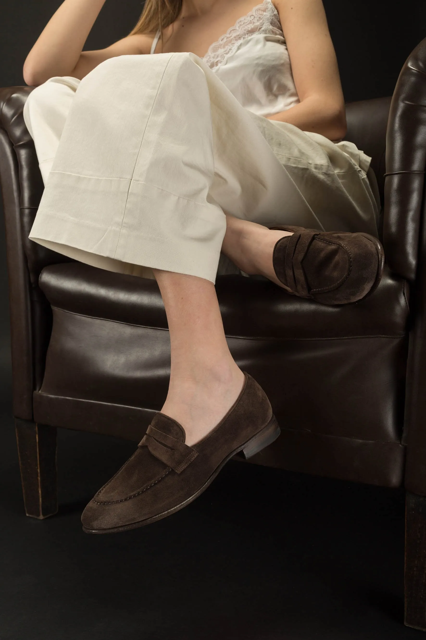 Stylish Espresso Brown Loafers - BRENDA 60038