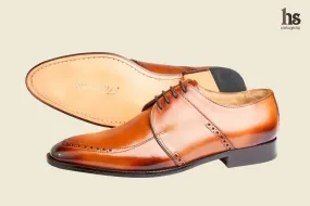 Brogue Saddle Derby –Tan