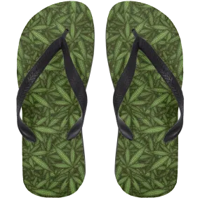 Cannabis Camo Flip Flops