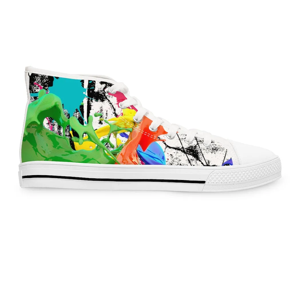 Color splash Women's High Top Sneakers