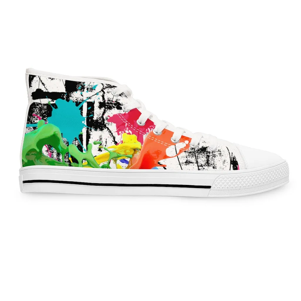 Color splash Women's High Top Sneakers