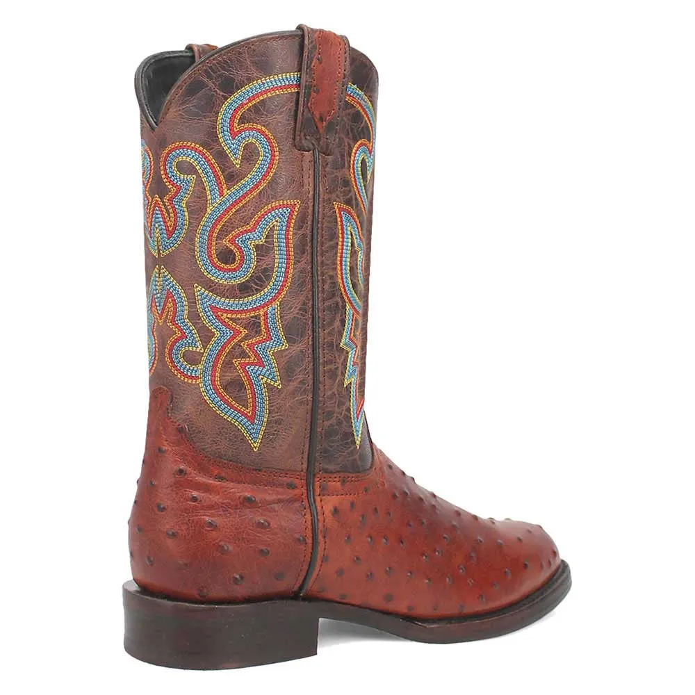 Dingo's Saw Buck Brown Lizard Print Leather Boots