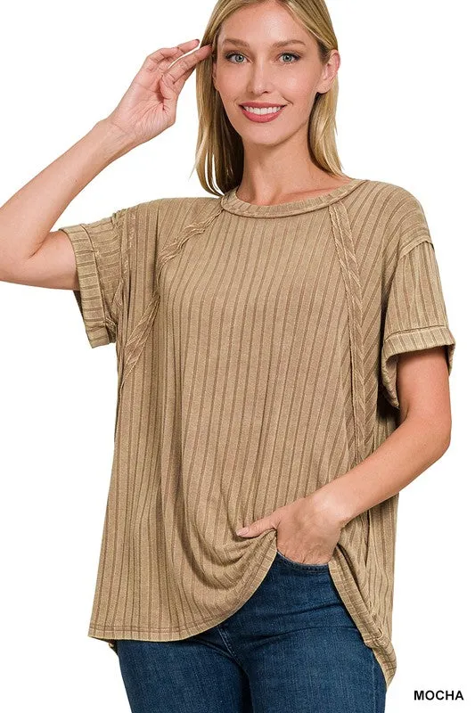 Dolman Sleeve Boat Neck Top