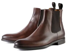 Stylish Brown Eastwood Chelsea Boots with Durable Vibram Sole