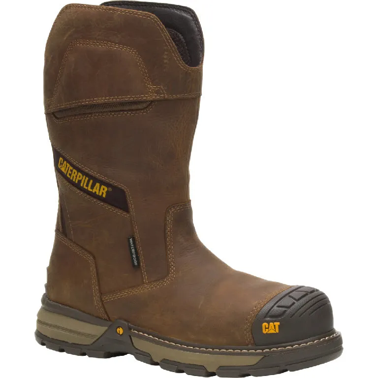 Excavator Superlite Composite-Toe Waterproof Pull-on Work Boot Brown