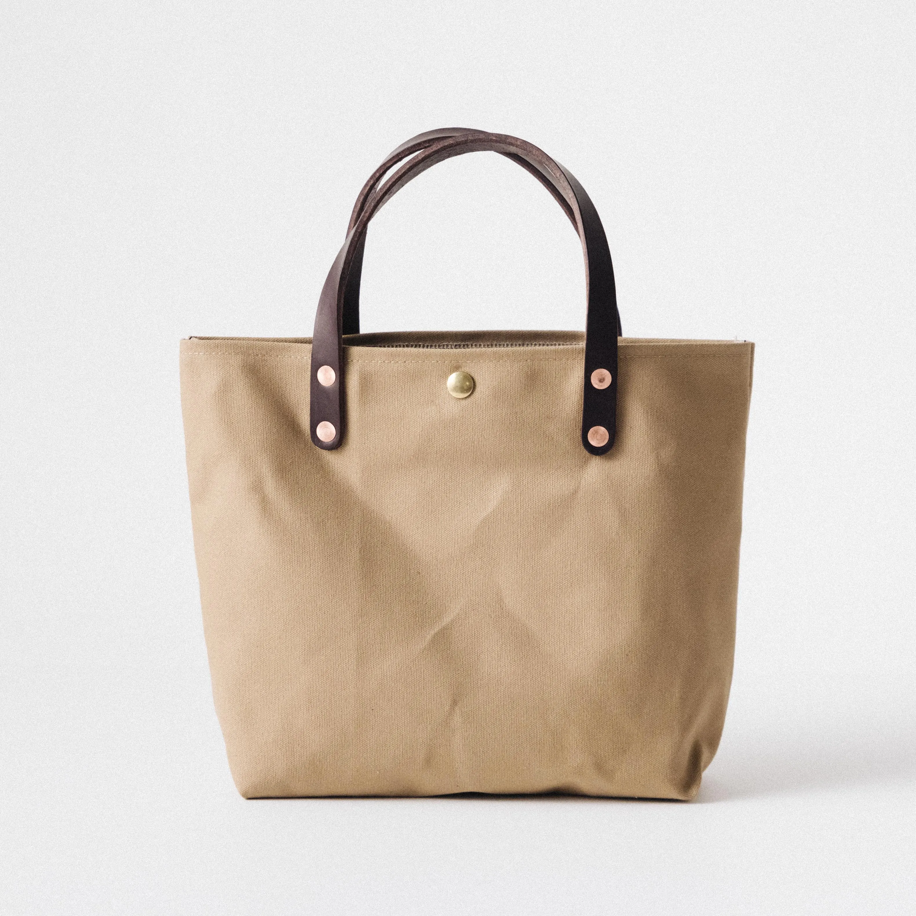 Field Tan Canvas Mini Tote