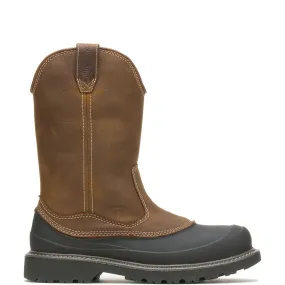 Floorhand Swamp Steel-Toe Waterproof Pull-On Wellington WOrk Boot Dark Brown