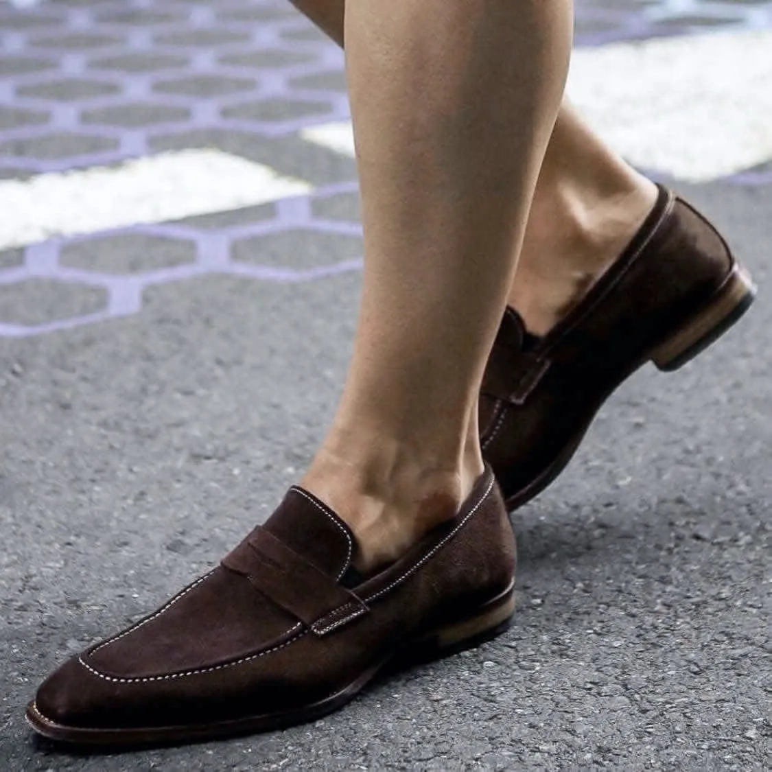 Hampton Penny Loafer Brown Suede