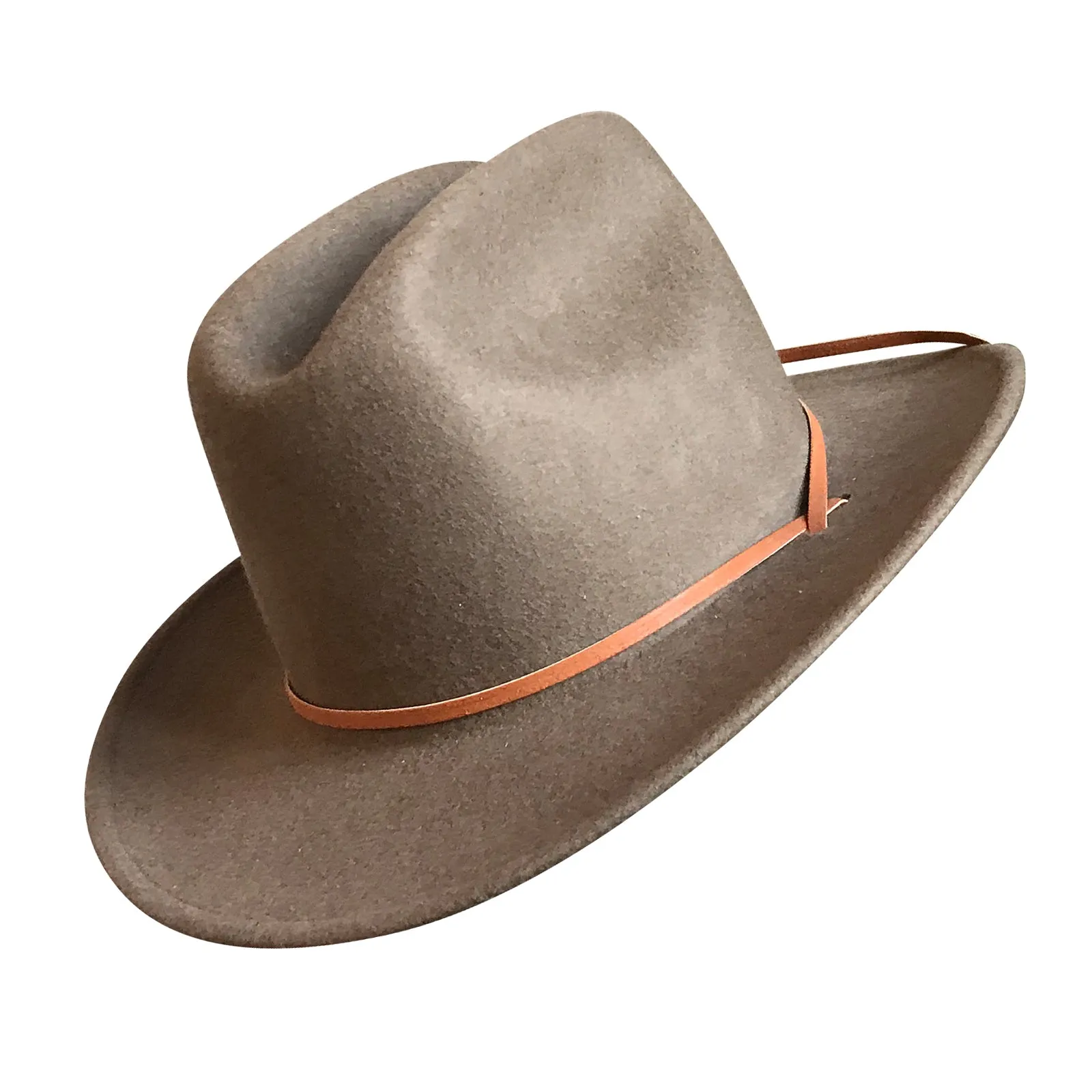 Kid's Sorrel Felt Western Cowboy Hat with Chin Strap