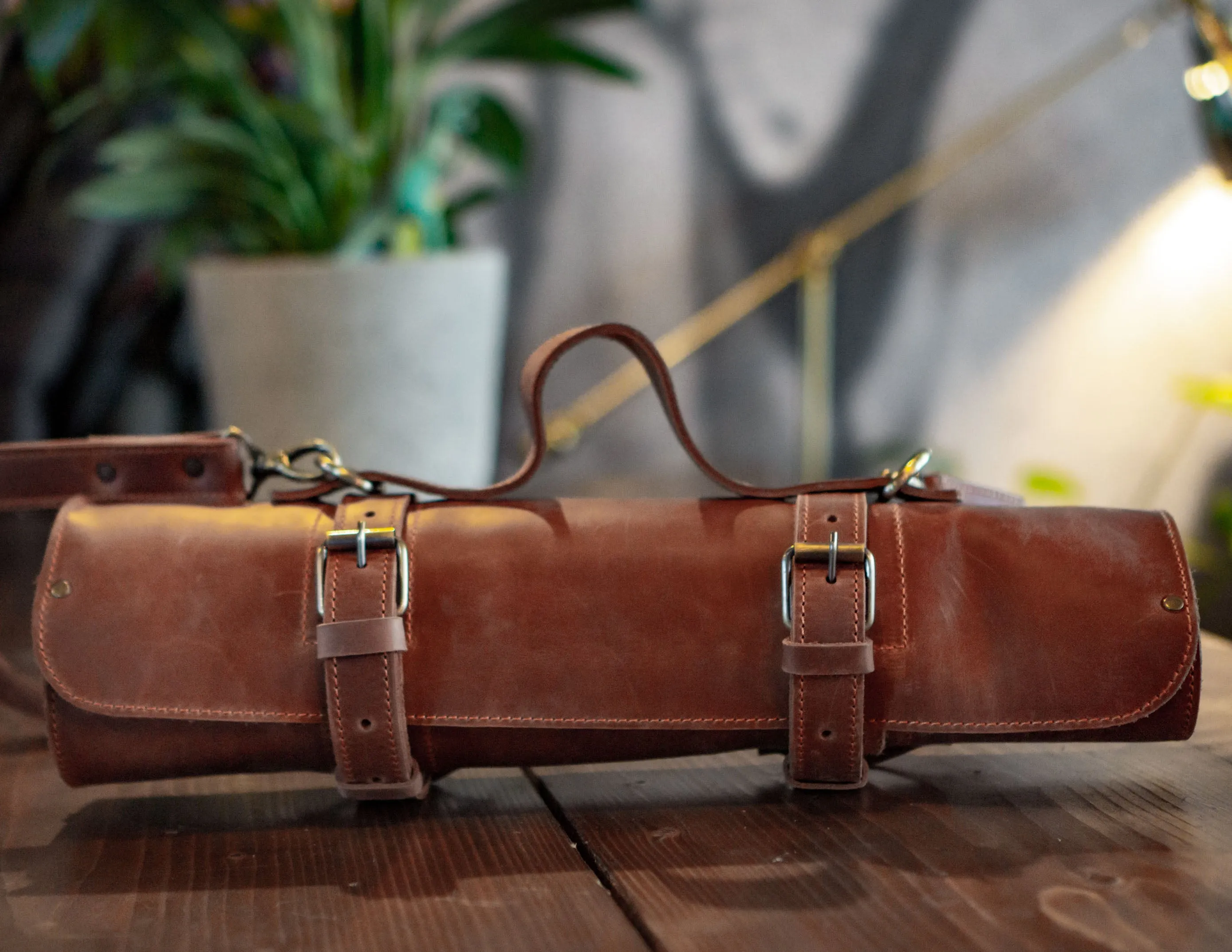 Leather Knife Roll | Knives Bag | Handcrafted | Gift for Chef