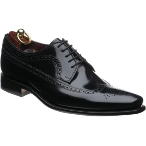 LOAKE Clint Brogue Derby shoe - Black Polished