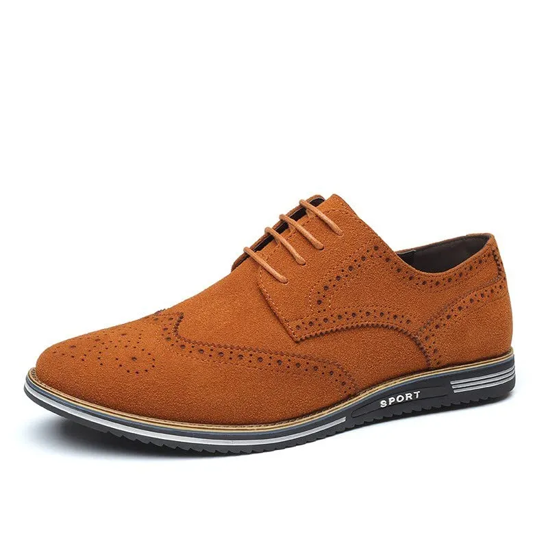 Men's Casual Wingtip Office Walking Derby Shoes