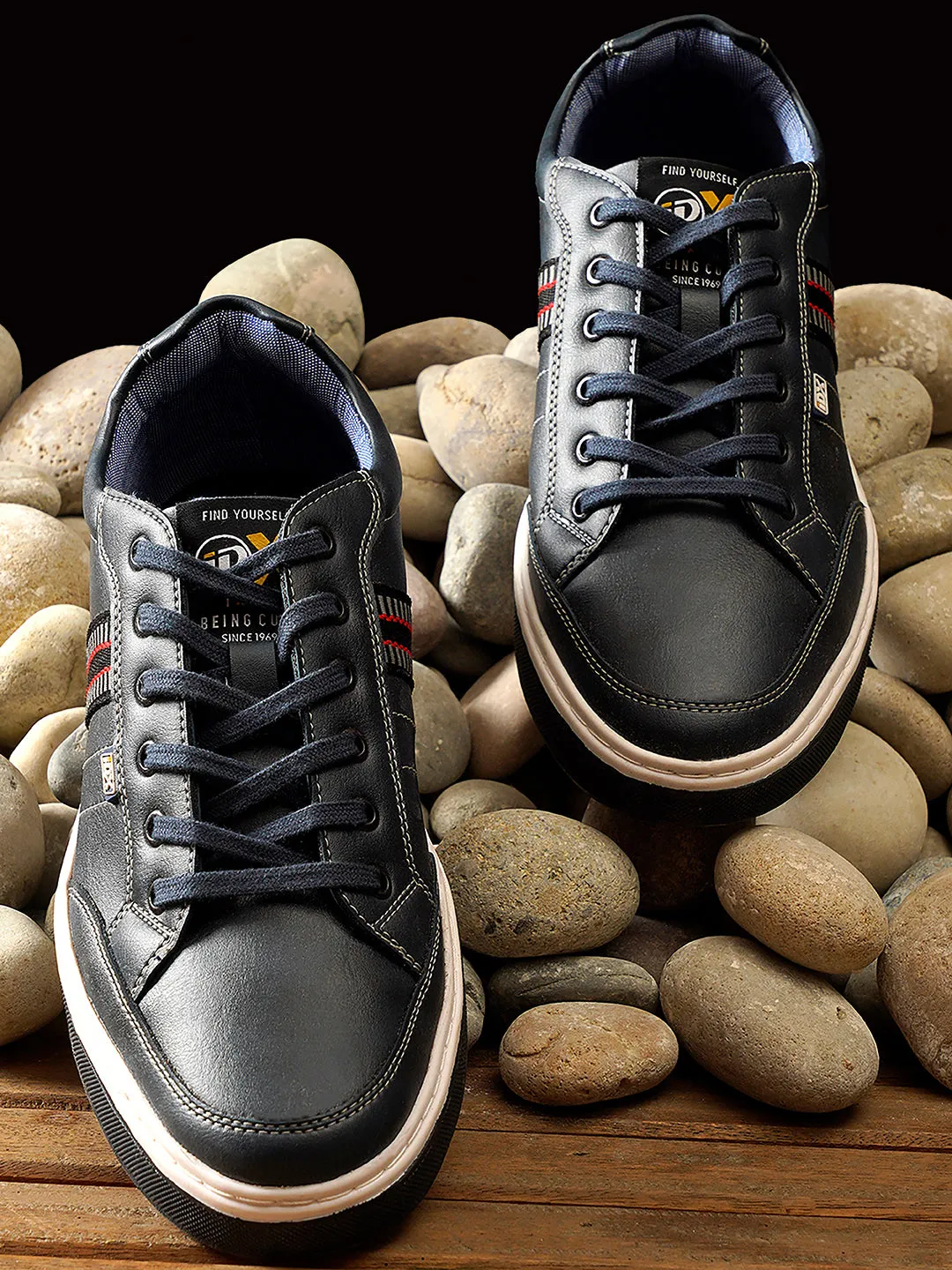 Men's Navy Blue Lace Up Casual (IX1018)