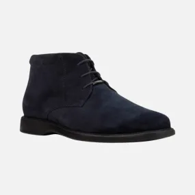 Navy Blue Geox Brayden 2Fit ABX Men's Suede Waterproof Chukka Boots