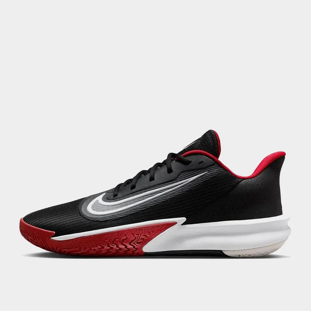 Nike Mens Precision Vii Sneaker Black/Red _ 181607 _ Black