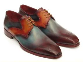 Paul Parkman Hand-Painted Multi-color Derby Shoes