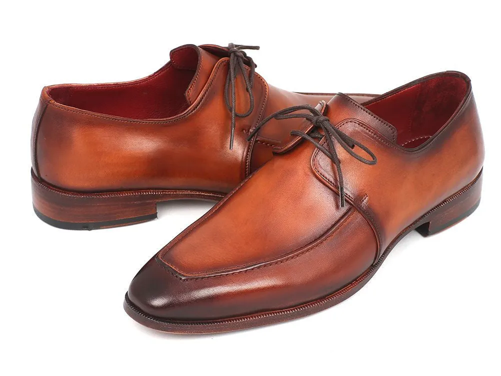 Paul Parkman Men's Brown Leather Derby Shoes