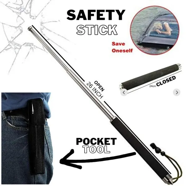 PREMIUM METAL SELF DEFENCE STICK (Heavy Metal and Extendable)