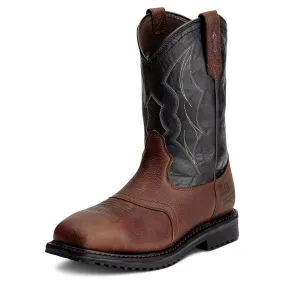 RigTek Composite-Toe Waterproof Wide Square Toe Work Boot Oiled Brown