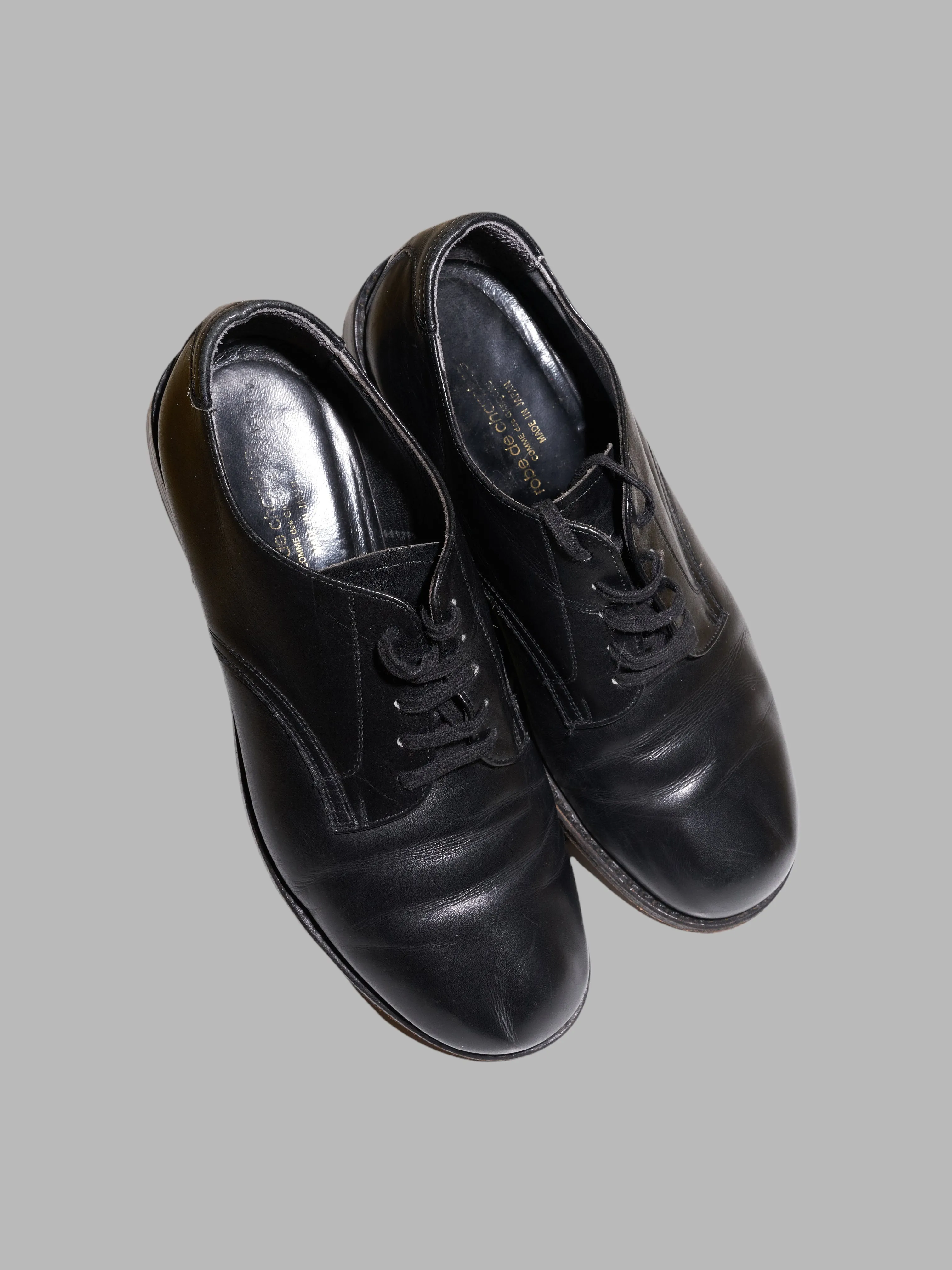 Robe de Chambre Comme des Garcons black leather derby shoes - sz 22.5 / 35.5