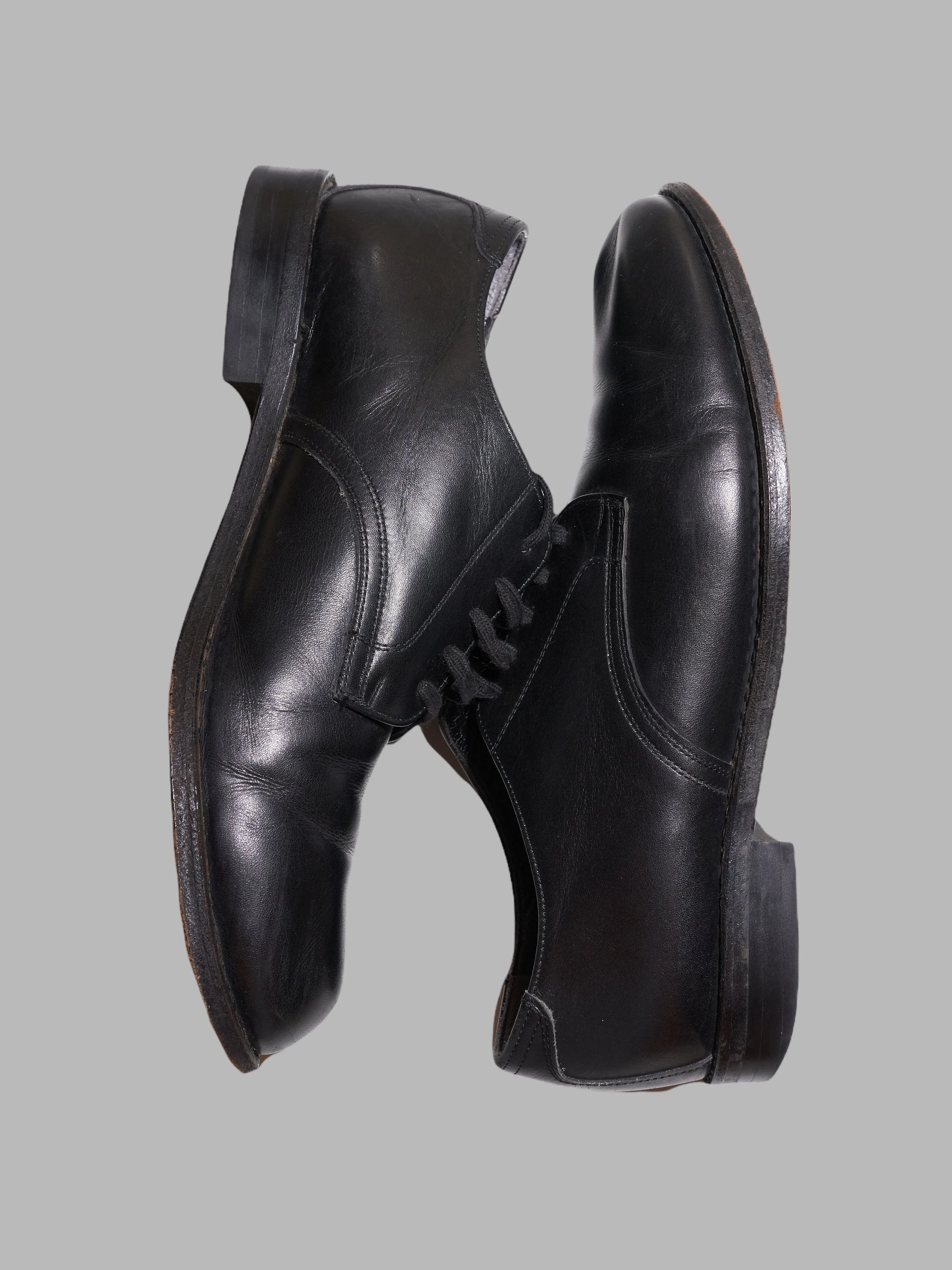 Robe de Chambre Comme des Garcons black leather derby shoes - sz 22.5 / 35.5