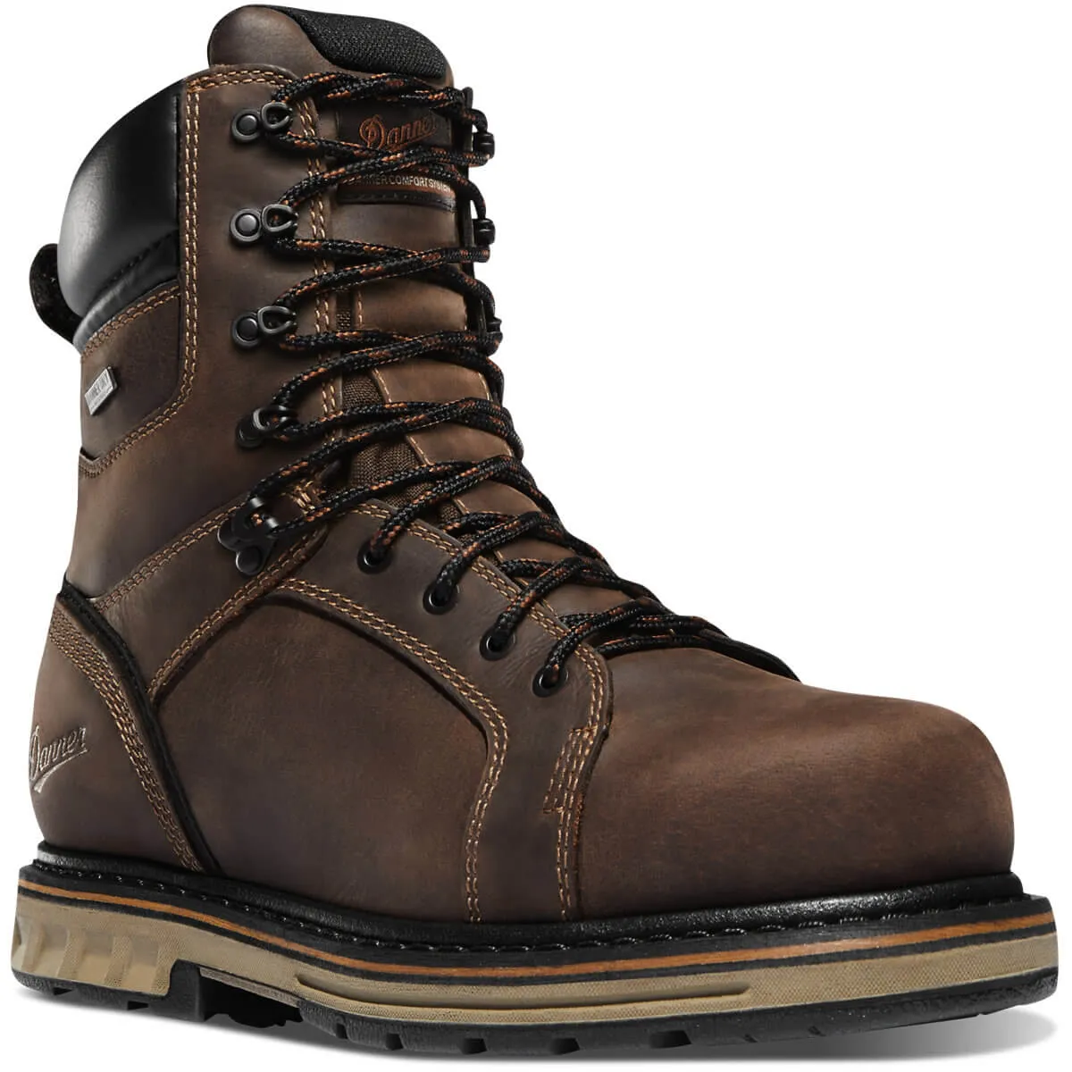 Steel Yard 8 Inch Steel-Toe Waterproof Work Boot Brown