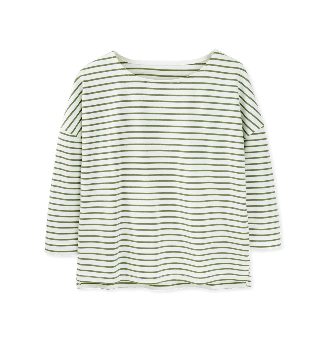 Striped Boat Neck Top