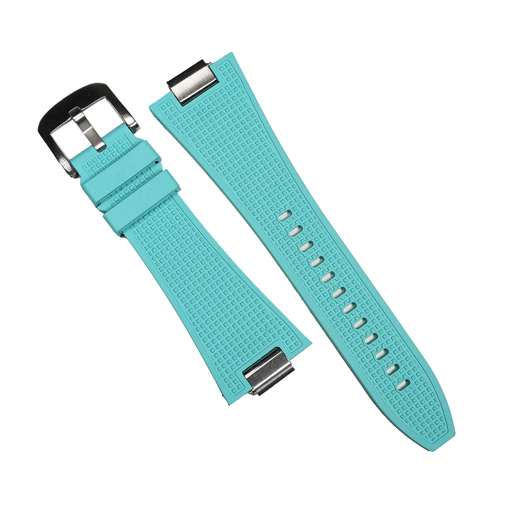 Waffle FKM Rubber Strap in Tiffany for Tissot PRX