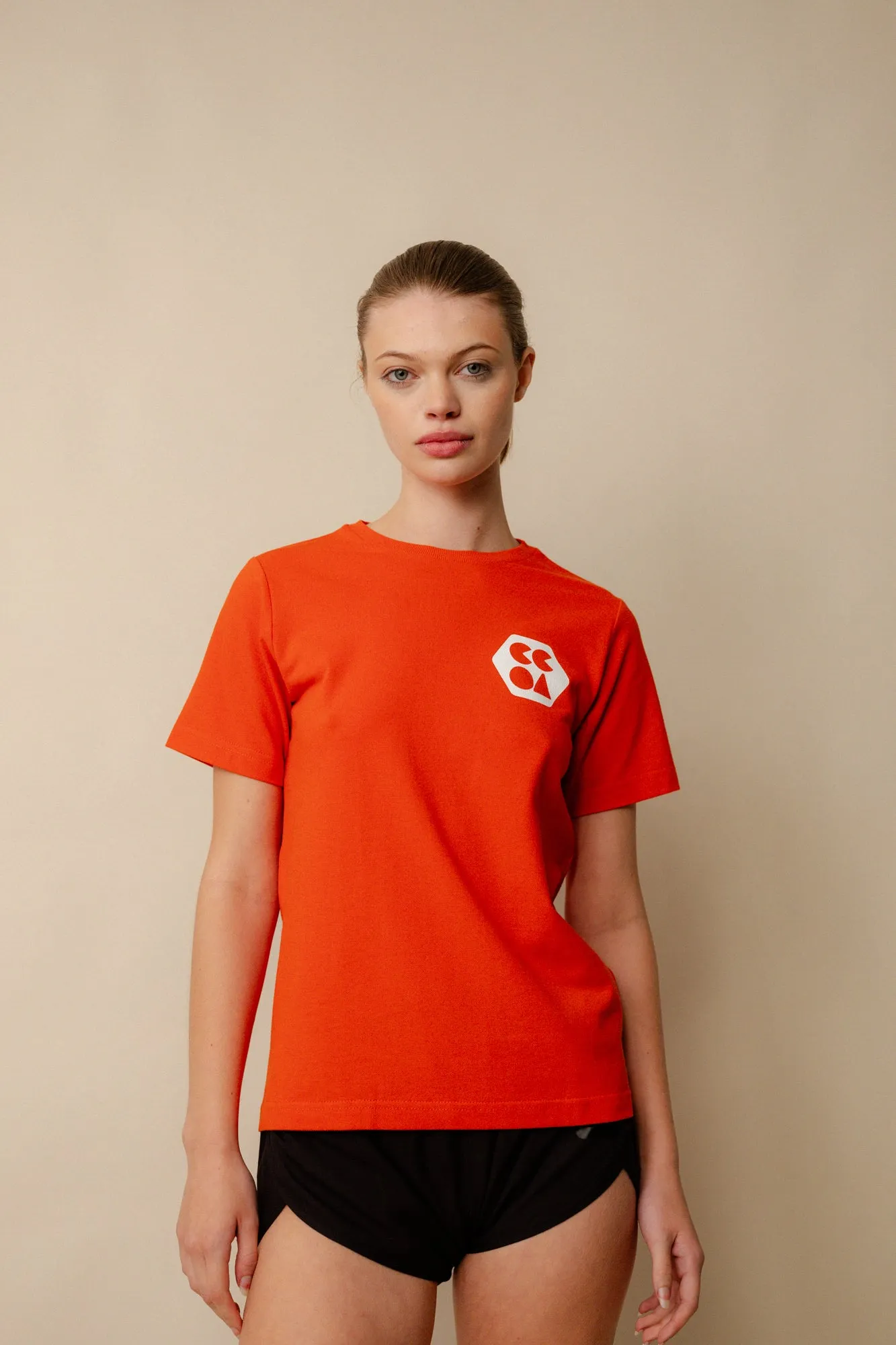 Women's Breathable T Shirt Plastic Free - Flame Red